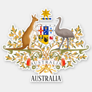 Australische National Coat of Arms Patriotic Aufkleber