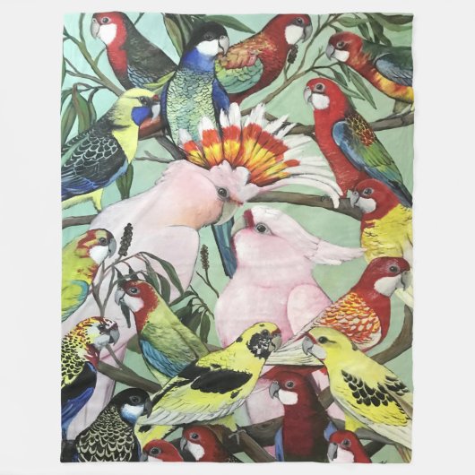 Australische Nationalparroten Fleecedecke (Vorderseite)
