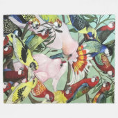 Australische Nationalparroten Fleecedecke (Vorderseite (Horizontal))