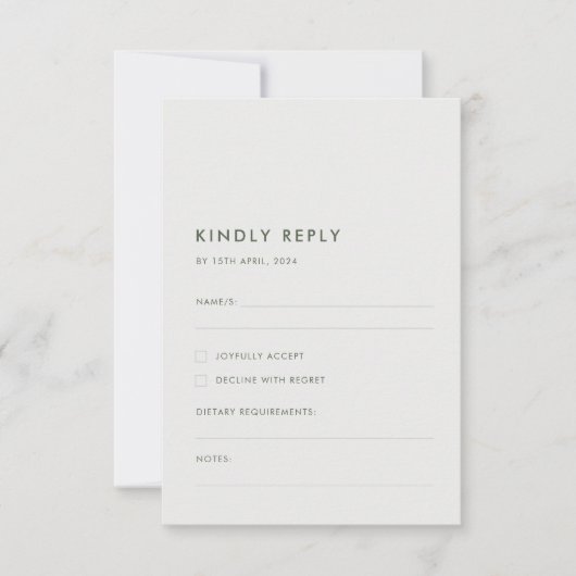 Australische Native Gum Blossom Sage UAWG RSVP Karte (Vorderseite)