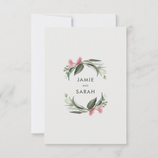 Australische Native Gum Blossom Sage UAWG RSVP Karte (Rückseite)