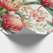 Australische Native Protea Blume II Geschenkpapier (Ecke)