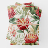 Australische Native Protea Blume II Geschenkpapier Set (Beispiel)