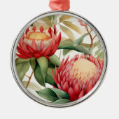 Australische Native Protea Blume II Ornament Aus Metall (Vorne)
