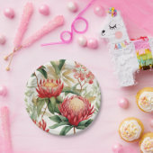 Australische Native Protea Blume II Pappteller (Party)