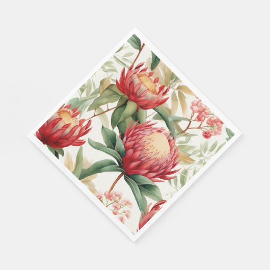 Australische Native Protea Blume II Serviette (Ecke)