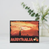 Australische Orange Sunset Postcard Postkarte (Stehend Vorderseite)