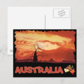Australische Orange Sunset Postcard Postkarte (Vorne/Hinten)