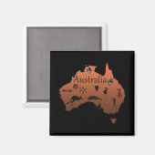 australische Originalkarte mit Symbolen Magnet (Vorderseite/Rückseite)
