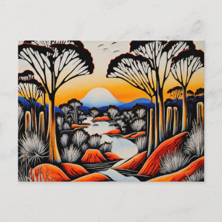 Australische Outback Art Postkarte