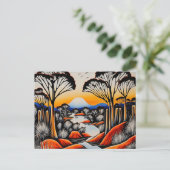Australische Outback Art Postkarte (Stehend Vorderseite)