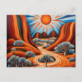 Australische Outback Art Postkarte (Vorderseite)