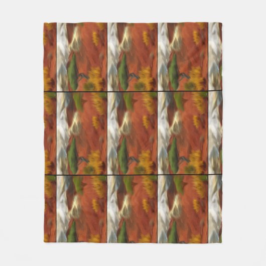 Australische Outback Dawn Abstrakt Art Fleecedecke (Vorderseite)