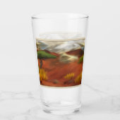 Australische Outback Dawn Abstrakt Art Glas (Rückseite)