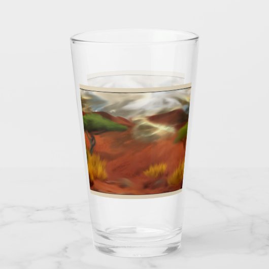 Australische Outback Dawn Abstrakt Art Glas (Rückseite)