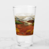 Australische Outback Dawn Abstrakt Art Glas (Vorderseite)