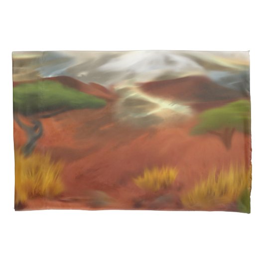 Australische Outback Dawn Abstrakt Art Kissenbezug (Vorderseite)