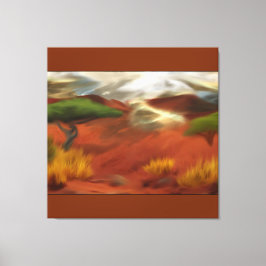 Australische Outback Dawn Abstrakt Art Leinwanddruck