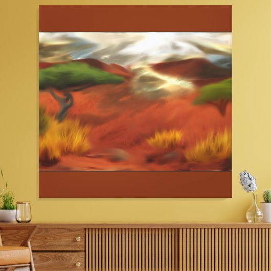 Australische Outback Dawn Abstrakt Art Leinwanddruck (Insitu (Wohnzimmer))