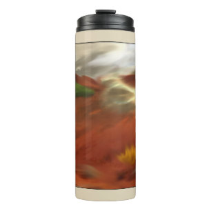 Australische Outback Dawn Abstrakt Art Thermosbecher