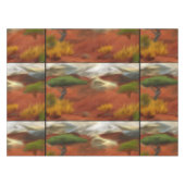 Australische Outback Dawn Abstrakt Art Tischdecke (Vorderseite (Horizontal))