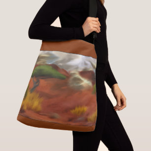 Australische Outback Dawn Abstrakt Art Tragetaschen Mit Langen Trägern