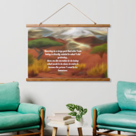 Australische Outback Dawn Abstrakt Art Wandteppich Mit Holzrahmen