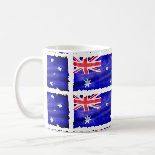 Australische Patriotische Flagge für Australien Kaffeetasse (Links)