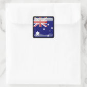 Australische poliert quadratischer aufkleber (Tasche)
