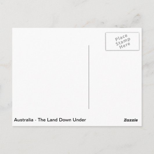 Australische Postkarte (Rückseite)