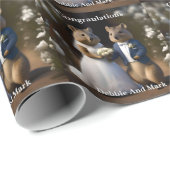 Australische Quokka heiraten mich, Hochzeit Geschenkpapier (Rolleneckpunkt)