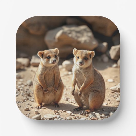Australische Quokka Twins, Pappteller (Vorderseite)