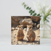 Australische Quokka Twins, Save The Date (Stehend Vorderseite)