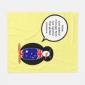 Australische Rednerin Penguin Personalisiert Fleecedecke (Vorderseite (Horizontal))