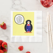 Australische Rednerin Penguin Personalisiert Serviette (Beispiel)