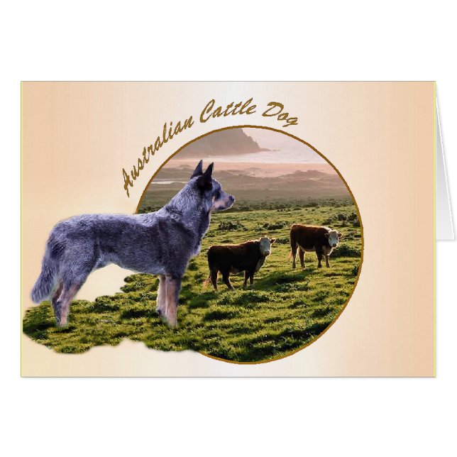 Australische Rind Dog Art (Vorderseite (Horizontal))