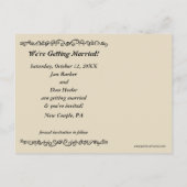 Australische Rind Hunde Hochzeit retten das Datum Ankündigungspostkarte (Rückseite)