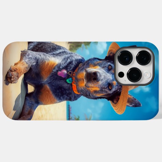 Australische Rinder am Strand, Hunde liebt Sommerg Case-Mate iPhone Hülle (Rückseite (Horizontal))