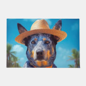 Australische Rinder am Strand, Hunde liebt Sommerg Fußmatte (Vorderseite)