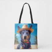 Australische Rinder am Strand, Hunde liebt Sommerg Tasche (Vorderseite)