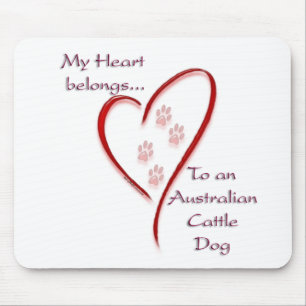 Australische Rinder-Hunde-Herz-Belongs Mousepad