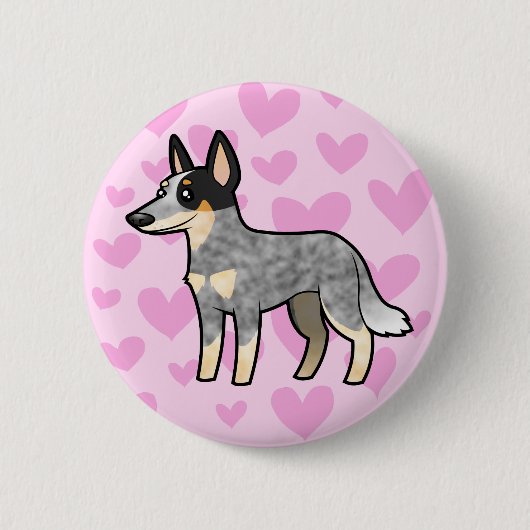 Australische Rinder-Hunde / Kelpie-Liebe Button (Vorderseite)