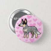 Australische Rinder-Hunde / Kelpie-Liebe Button (Vorne & Hinten)