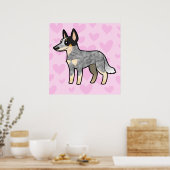 Australische Rinder-Hunde / Kelpie-Liebe Poster (Küche)