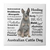 Australische Rinder Hunde Keramik Tile Fliese (Vorderseite)
