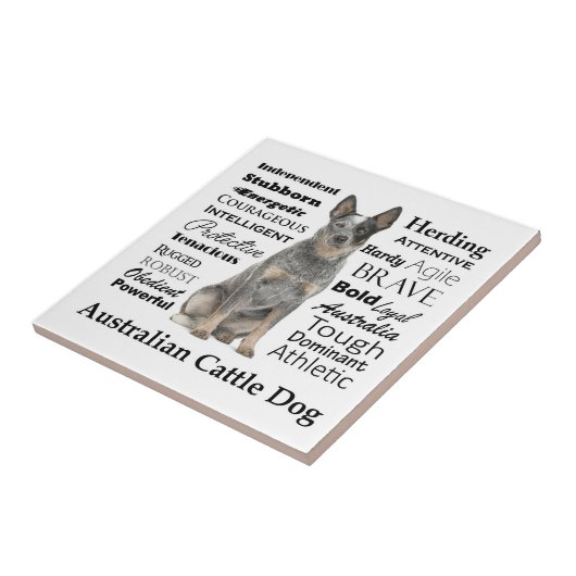 Australische Rinder Hunde Keramik Tile Fliese (Seite)