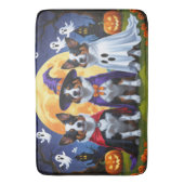 Australische Rinder Hunde Pumpkin Halloween Funny Badematte (Vorderseite Vertikal)