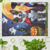 Australische Rinder Hunde Pumpkin Halloween Funny Geschirrtuch (Gefaltet)