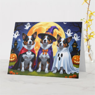 Australische Rinder Hunde Pumpkin Halloween Funny Karte