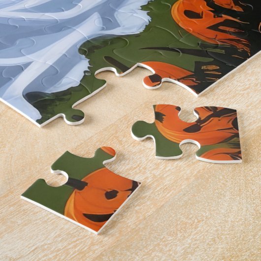 Australische Rinder Hunde Pumpkin Halloween Funny Puzzle (Seite)